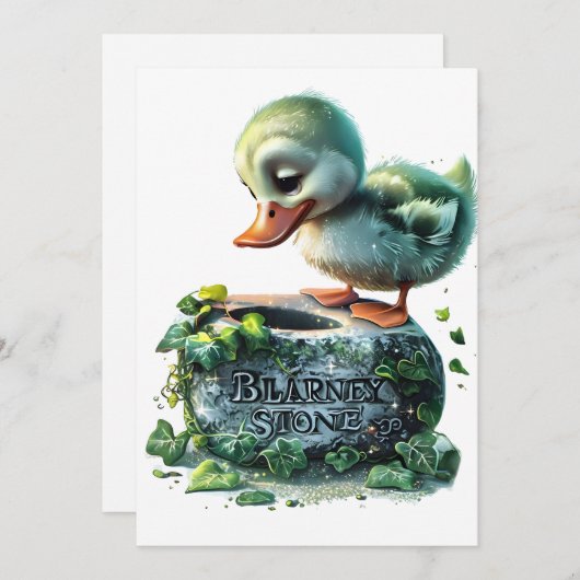 Realistisch eendje dat de Blarney Stone kust Kaart (Voorkant / Achterkant)