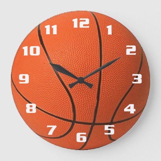Realistisch en cool basketbal grote klok (Voorkant)