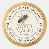 Realistisch etiket voor bijenwas Voorwas (Voorkant)