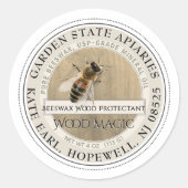 Realistisch etiket voor bijenwas Voorwas (Voorkant)