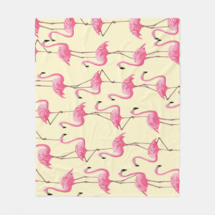 Realistisch Flamingo Vogel Verticaal Patroon Fleece Deken