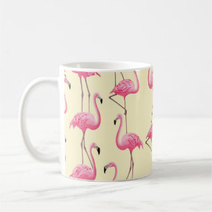 Realistisch Flamingo Vogel Verticaal Patroon Koffiemok