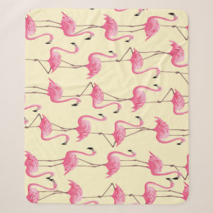 Realistisch Flamingo Vogel Verticaal Patroon Sherpa Deken