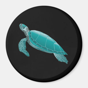 Realistisch geanimeerd Zee Turtle Magnet