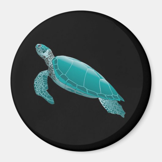 Realistisch geanimeerd Zee Turtle Magnet (Voorkant)