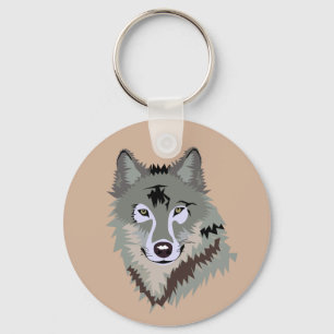 Realistisch geanimeerde Wolf-Sleutelhanger Sleutelhanger