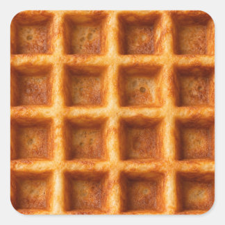 Realistisch Gebruind Vierkant Wafelmotief Vierkante Sticker