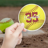 Realistisch geel meisje softbal custom-Cut Sticker