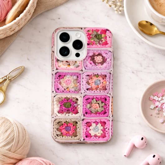 Realistisch Gehaakt Granny Square iPhone Hoesje
