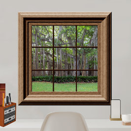 Realistisch gelanceerde bomen Fake Window Scene-Po Poster