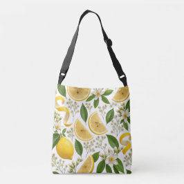Realistisch Geperst Citroen & Botanisch Bloemmotie Crossbody Tas
