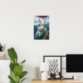 Realistisch GoPro-Afbeelding van een schaap met be Poster (Thuiskantoor)