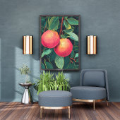 Realistisch granaatappel schilderij foto afdruk