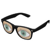 Realistisch Grappig Menselijk Oog Retro Zonnebril (Gekanteld)
