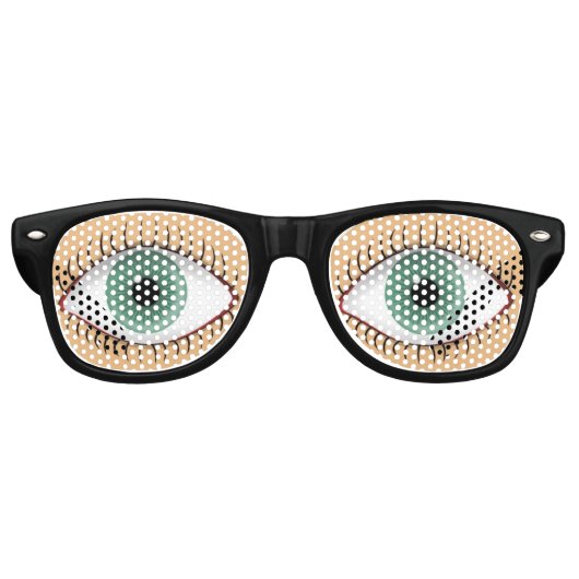 Realistisch Grappig Menselijk Oog Retro Zonnebril (Voorkant)