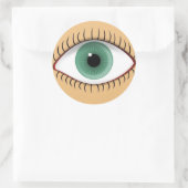 Realistisch Grappig Menselijk Oog Ronde Sticker (Tas)