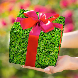 Realistisch grasfototextuur Fun Bright Green Cadeaupapier