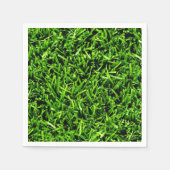 Realistisch grass fototextuur Funny Bright Green Servet (Voorkant)