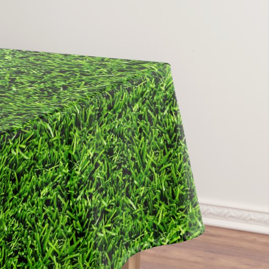 Realistisch grass fototextuur Funny Bright Green Tafelkleed (Voorbeeld)