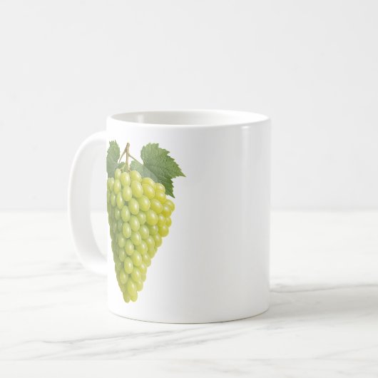 Realistisch groen druivenras koffiemok (Voorkant links)