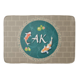 Realistisch-groene Japanse Koi Fish Pond Badmat