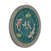 Realistisch-groene Japanse Koi Fish Pond Dartbord (Voorkant Links)