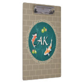 Realistisch-groene Japanse Koi Fish Pond Klembord (Rechts)