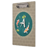 Realistisch-groene Japanse Koi Fish Pond Klembord (Links)