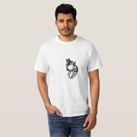 Realistisch hartlijnartikel t-shirt (Voorkant volledig)