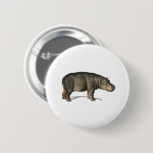 Realistisch Hippo Illustratie hippopotamus Ronde Button 5,7 Cm (Voorkant /achterkant)