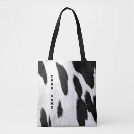 Realistisch Holstein Koeienhuid Kijk Tote Bag (Voorkant)