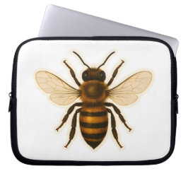 Realistisch honingbijenontwerp laptop sleeve