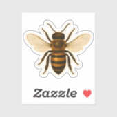 Realistisch honingbijenontwerp sticker (Vel)