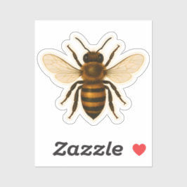 Realistisch honingbijenontwerp sticker