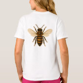 Realistisch honingbijenontwerp t-shirt (Achterkant)