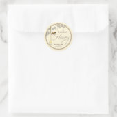 Realistisch honingraat honingraat honingdrup rond  ronde sticker (Tas)