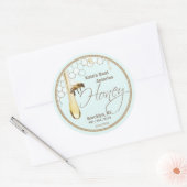 Realistisch honingraat honingraat honingdrup ronde sticker (Envelop)