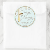 Realistisch honingraat honingraat honingdrup ronde sticker (Tas)