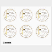 Realistisch honingraat honingraat honingdruppelwit ronde sticker (Vel)