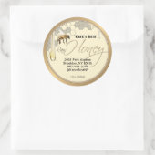 Realistisch honingraat honingraatdruppeletiket ivo ronde sticker (Tas)