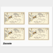 Realistisch honingraat honingriem Rechthoek Rechthoekige Sticker (Vel)