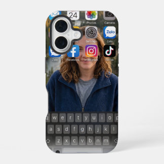 Realistisch iPhone-homescreen Bergmeer iPhone 16 Hoesje