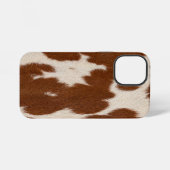 Realistisch kalfslederpatroon iPhone hoesje (Achterkant horizontaal)