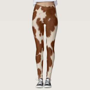 Realistisch kalfslederpatroon leggings