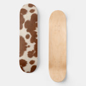 Realistisch kalfslederpatroon persoonlijk skateboard (Voorkant)