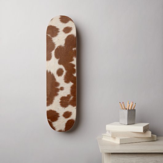 Realistisch kalfslederpatroon persoonlijk skateboard (Muurkunst)