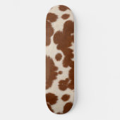 Realistisch kalfslederpatroon persoonlijk skateboard (Voorkant)