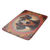 Realistisch kleurrijk Border Schattige Dachshund H Badmat (Gekanteld)