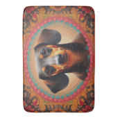 Realistisch kleurrijk Border Schattige Dachshund H Badmat (Voorkant Verticaal)
