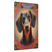 Realistisch kleurrijk Border Schattige Dachshund H Klembord (Rechts)